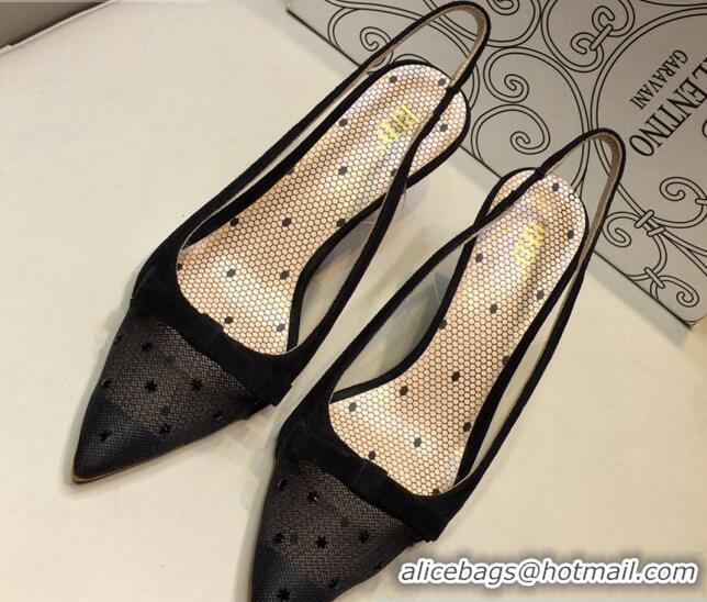 Grade Valentino Mesh & TPU Slingback Pump 072862 Black 