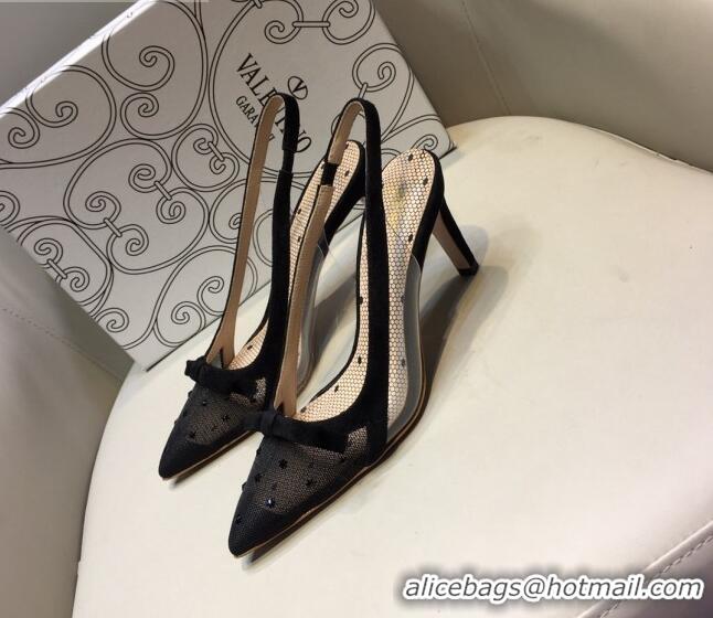 Grade Valentino Mesh & TPU Slingback Pump 072862 Black 