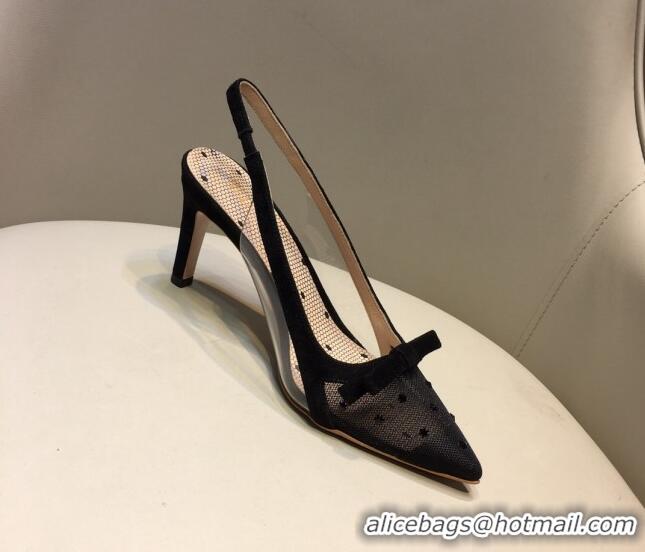 Grade Valentino Mesh & TPU Slingback Pump 072862 Black 