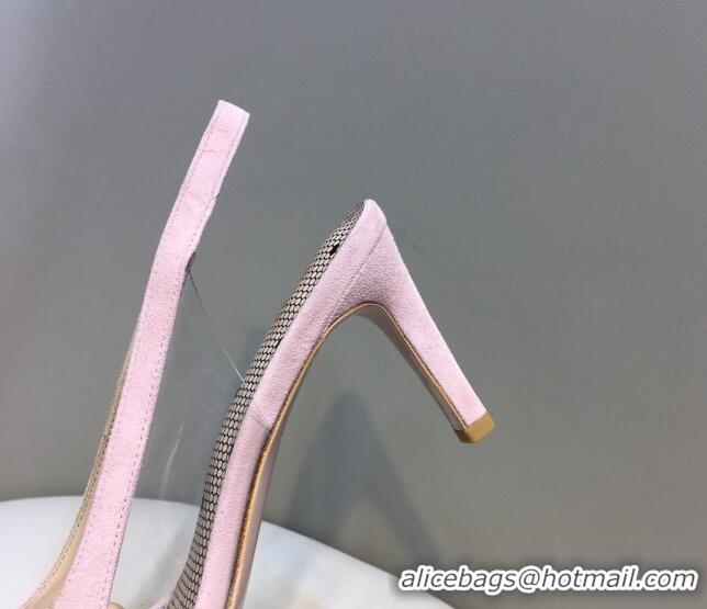 Well Crafted Valentino Mesh & TPU Slingback Pump 072862 Pink