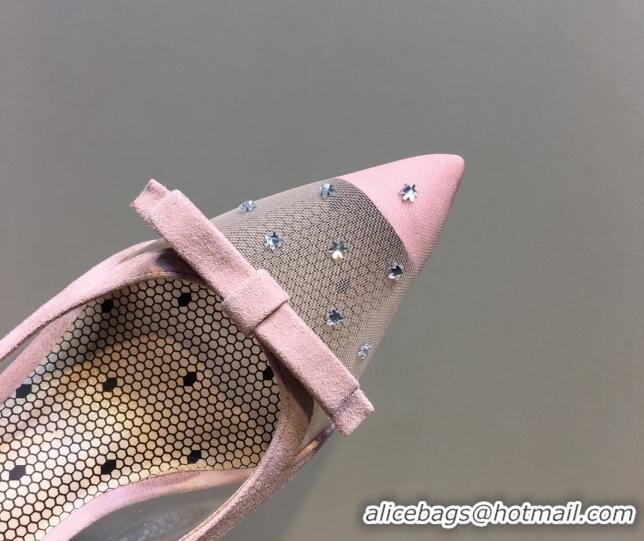 Well Crafted Valentino Mesh & TPU Slingback Pump 072862 Pink