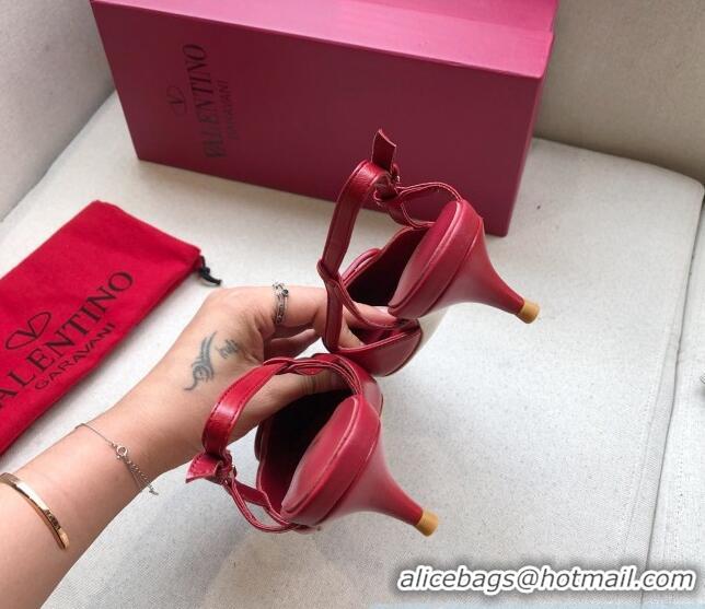 Stylish Valentino VLogo Calfskin Slingback Pump With 4cm Heel 073061 Red