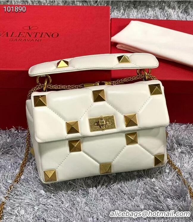 Unique Style Valentino mini Garavani Roman Stud V2061 White