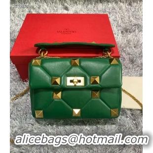 Elegant Cheapest Valentino mini Garavani Roman Stud V2061 green