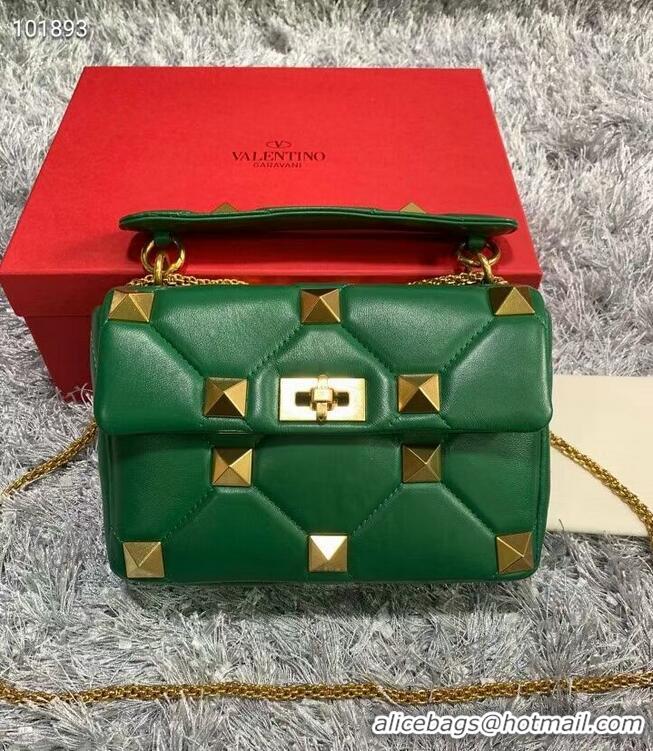 Elegant Cheapest Valentino mini Garavani Roman Stud V2061 green