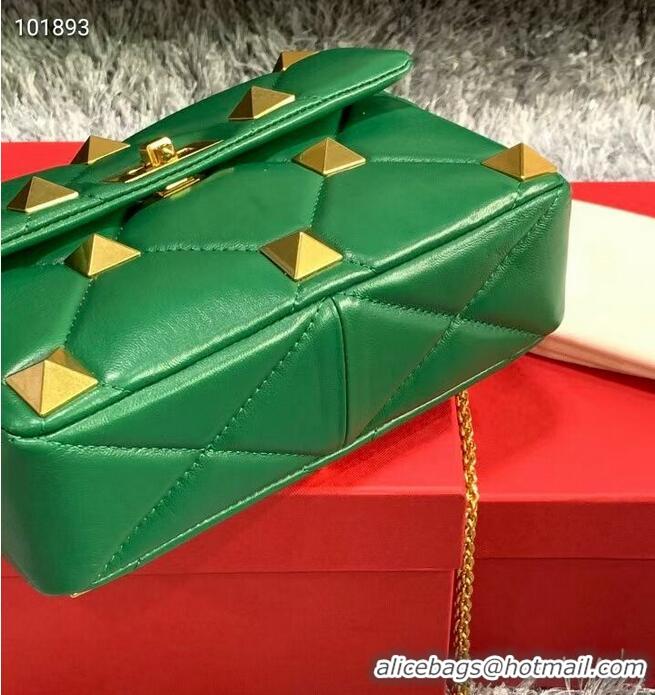 Elegant Cheapest Valentino mini Garavani Roman Stud V2061 green