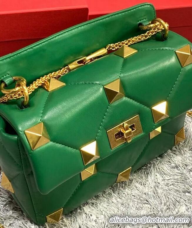 Elegant Cheapest Valentino mini Garavani Roman Stud V2061 green