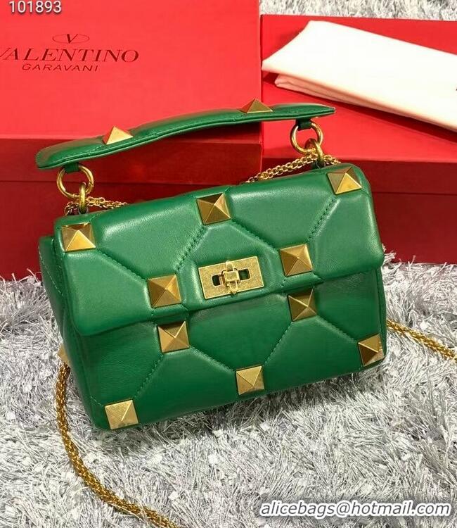 Elegant Cheapest Valentino mini Garavani Roman Stud V2061 green