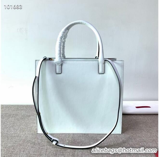 Popular Style VALENTINO Origianl leather tote V2021 white