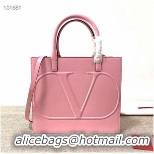 Grade Quality VALENTINO Origianl leather tote V2021 pink