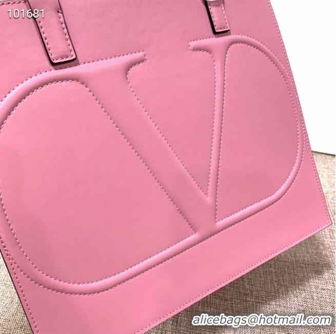 Grade Quality VALENTINO Origianl leather tote V2021 pink