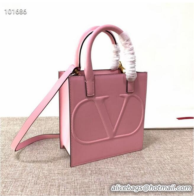 Grade Quality VALENTINO Origianl leather tote V2021 pink