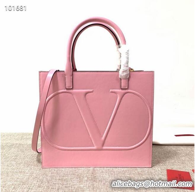 Grade Quality VALENTINO Origianl leather tote V2021 pink