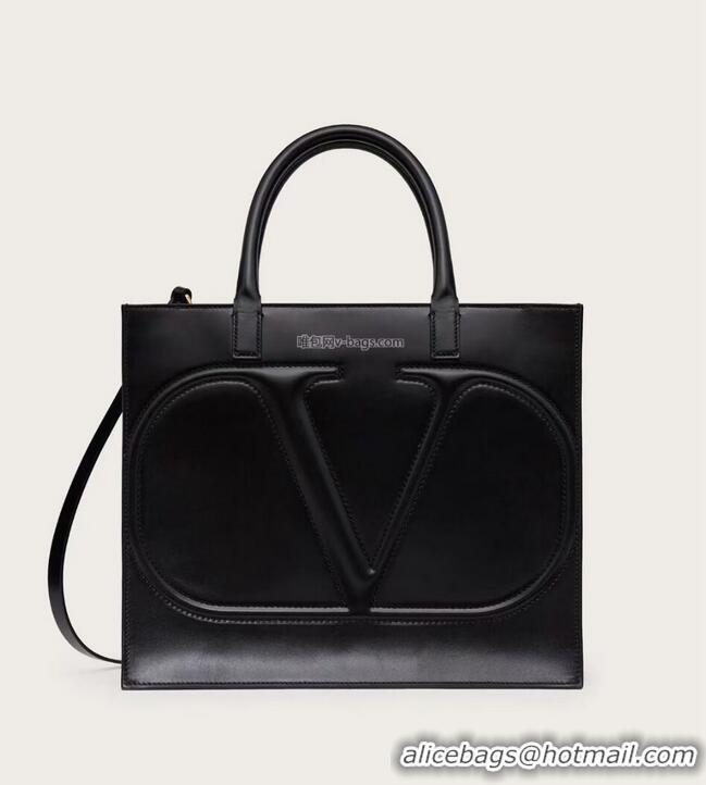 Inexpensive VALENTINO Origianl leather tote V2021 black