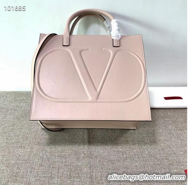 Buy Discount VALENTINO Origianl leather tote V2021 light pink