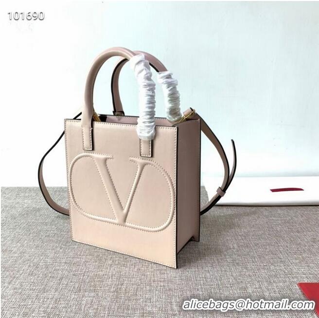 Shop Duplicate VALENTINO Origianl leather tote V2022 light pink