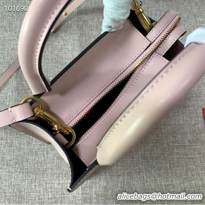 Shop Duplicate VALENTINO Origianl leather tote V2022 light pink