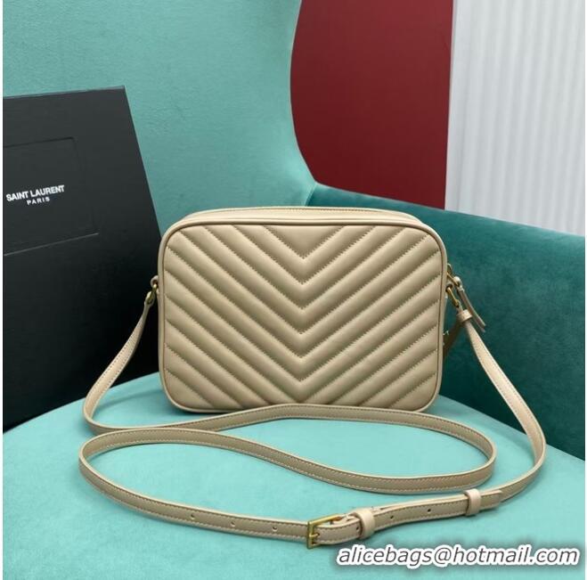 Wholesale Yves Saint Laurent LOU CAMERA BAG IN QUILTED LEATHER 612544 IVORY NATURAL