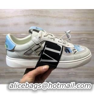 Super Quality Valentino VL7N Sneaker with Banded Calfskin and Print 080840 Blue/Black