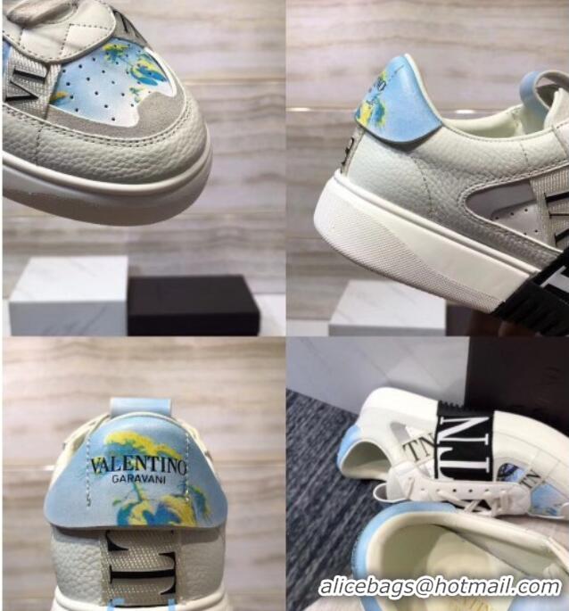 Super Quality Valentino VL7N Sneaker with Banded Calfskin and Print 080840 Blue/Black