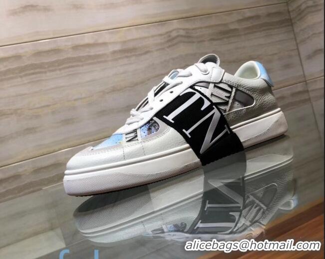 Super Quality Valentino VL7N Sneaker with Banded Calfskin and Print 080840 Blue/Black