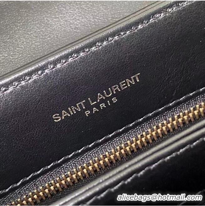 Buy Cheap SAINT LAURENT LOULOU SMALL IN MATELASSE Y LEATHER 467072 black&BRONZE METAL HARDWARE