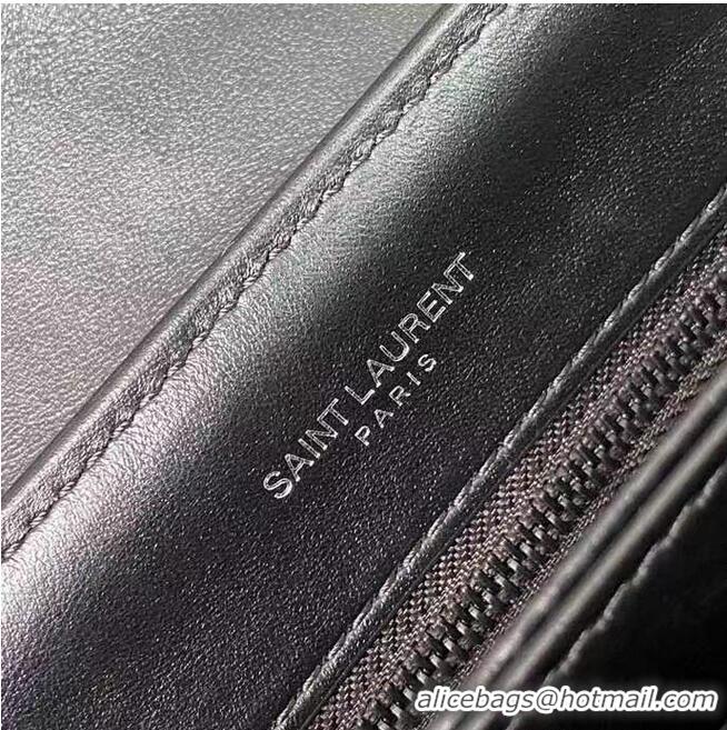 Best Grade SAINT LAURENT LOULOU SMALL IN MATELASSE Y LEATHER 467072 black&OXIDIZED NICKEL HARDWARE