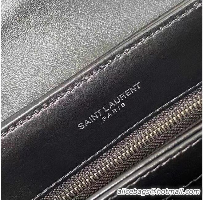 Discount SAINT LAURENT LOULOU SMALL IN MATELASSE Y LEATHER 467072 black&Ancient silver