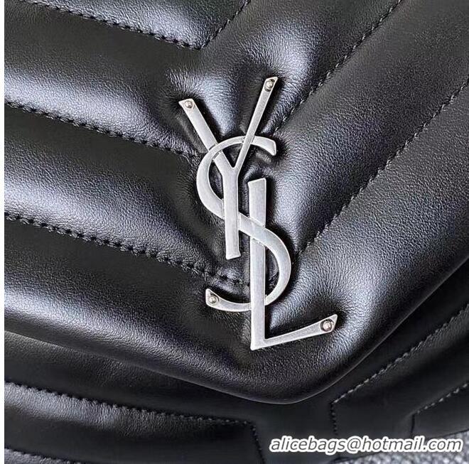 Hot Sell SAINT LAURENT LOULOU SMALL IN MATELASSE Y LEATHER 494699 black&Ancient silver