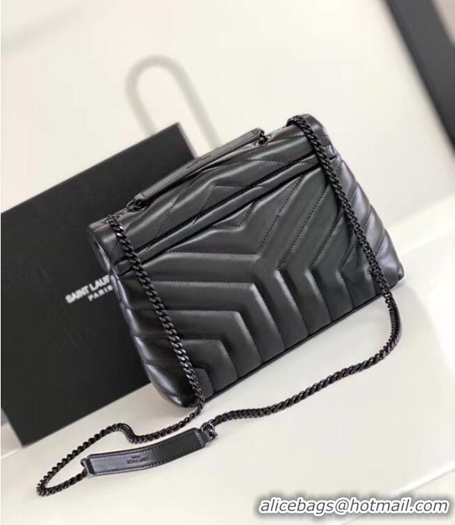 Top Grade SAINT LAURENT LOULOU SMALL IN MATELASSE Y LEATHER 467072 black&OXIDIZED NICKEL HARDWARE