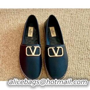 Best Price Valentino VLogo Leather Espadrilles 082816 Blue