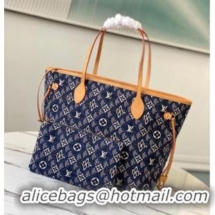 Sumptuous Louis vuitton SINCE 1854 NEVERFULL MM M57484 blue