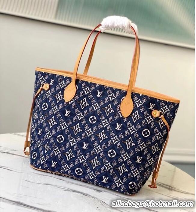 Sumptuous Louis vuitton SINCE 1854 NEVERFULL MM M57484 blue