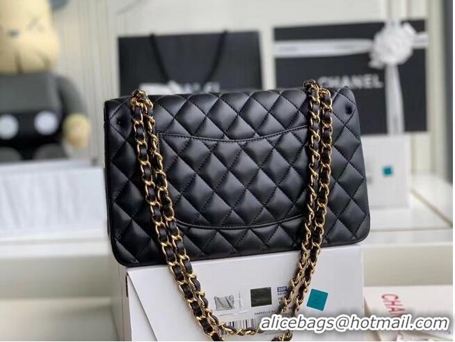 Best Quality Chanel classic handbag Lambskin & gold Metal A01112 Black