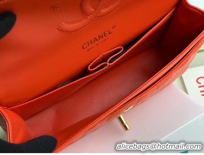 Buy Fashionable Chanel classic handbag Lambskin & gold Metal A01112 Red