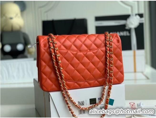 Buy Fashionable Chanel classic handbag Lambskin & gold Metal A01112 Red