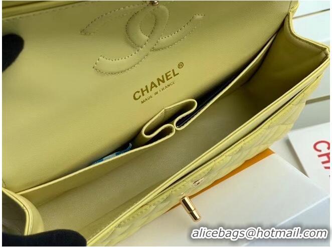 Top Design Chanel classic handbag Lambskin & gold Metal A01112 lemon