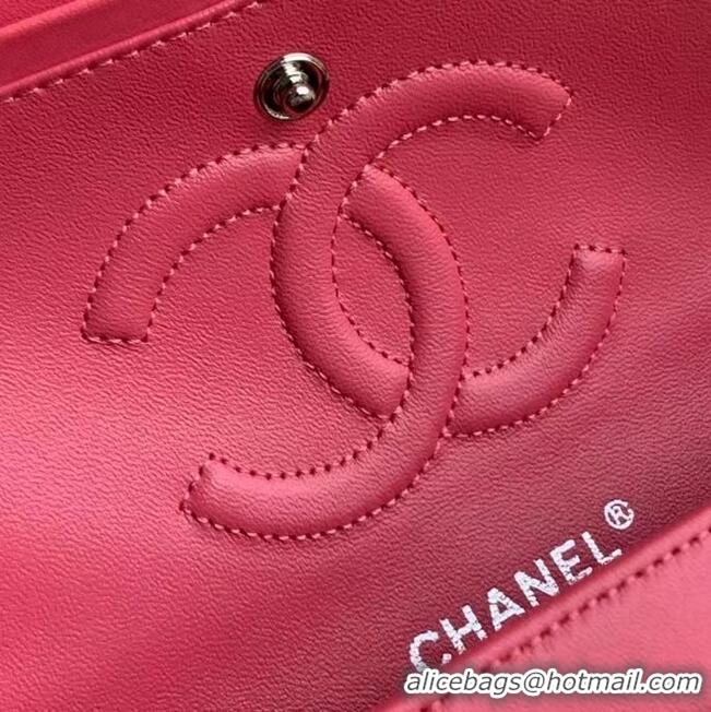 New Fashion Chanel classic handbag Lambskin & silver Metal A01112 Pink