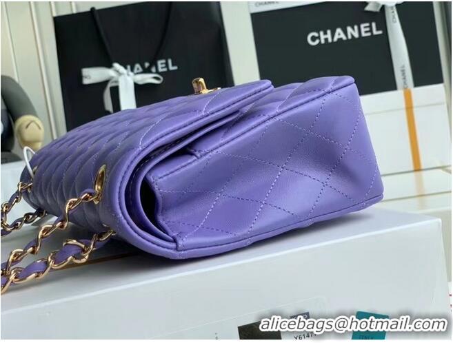 Top Discount Chanel classic handbag Lambskin & gold Metal A01112 Purple