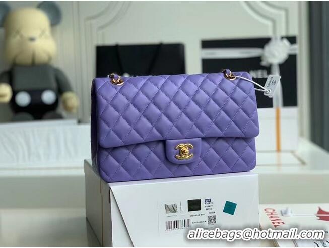 Top Discount Chanel classic handbag Lambskin & gold Metal A01112 Purple