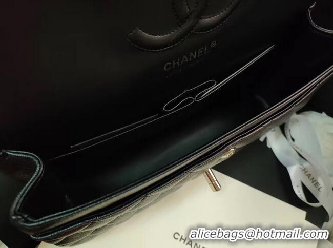 Most Popular Chanel flap bag Iridescent Grained Calfskin&Gold-Tone AS1112 black