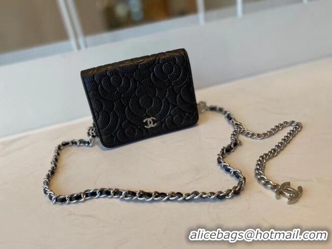 Inexpensive Chanel classic clutch with chain Lambskin & Gold-Tone Metal AP3318 black