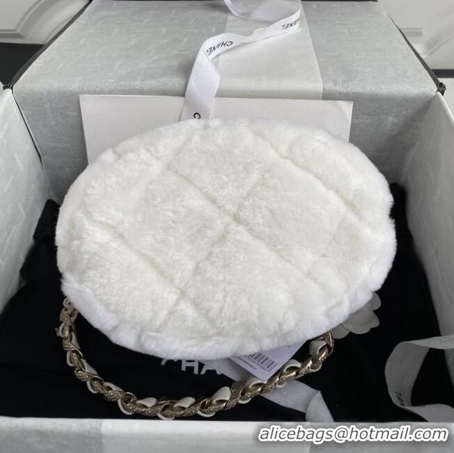 Best Price Chanel bucket bag AS2257 white