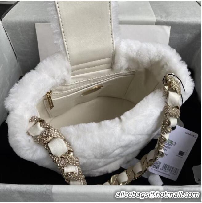 Best Price Chanel bucket bag AS2257 white