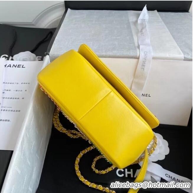 Good Quality Chanel flap bag AS2382 yellow & Multicolor