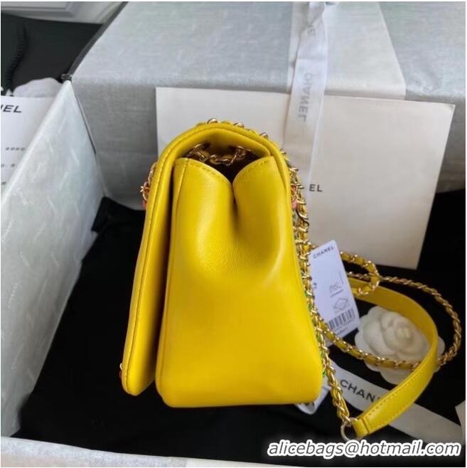 Good Quality Chanel flap bag AS2382 yellow & Multicolor