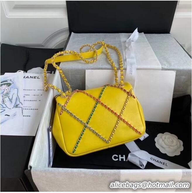 Good Quality Chanel flap bag AS2382 yellow & Multicolor