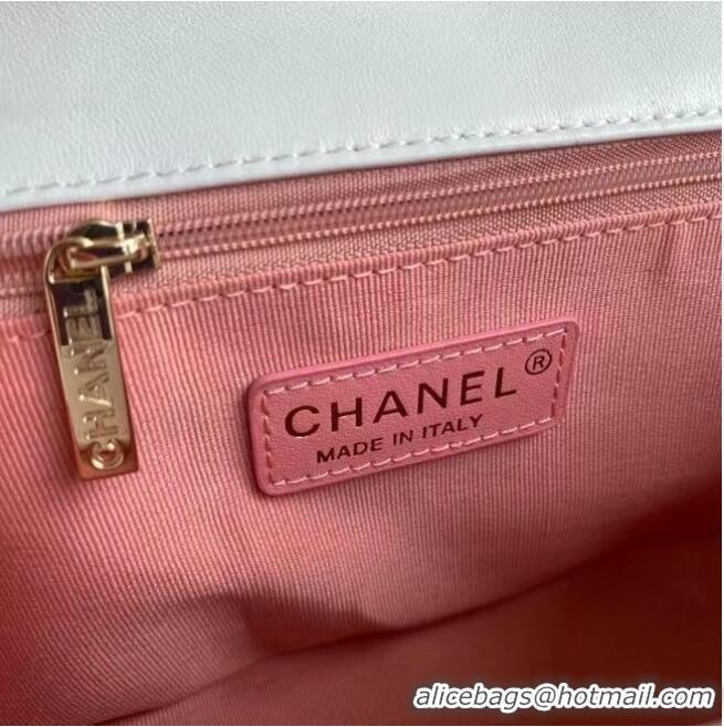 Buy Discount Chanel flap bag AS2383 White & Multicolor