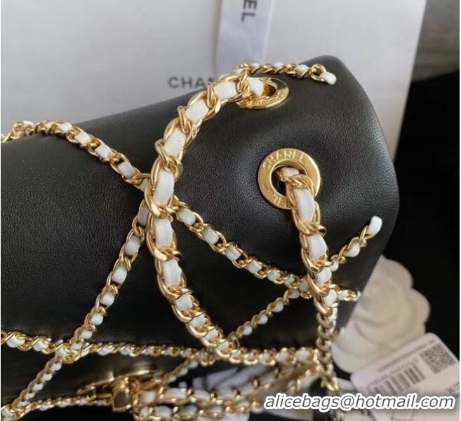 Good Quality Chanel flap bag AS2383 black & White