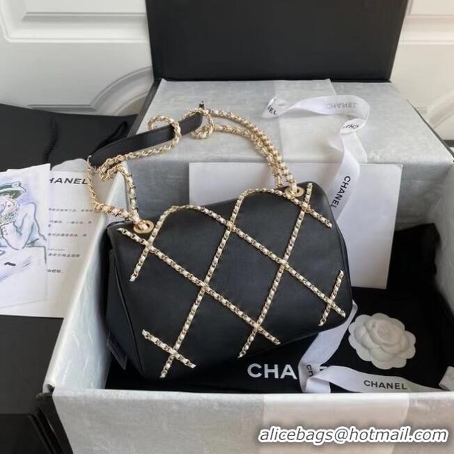 Good Quality Chanel flap bag AS2383 black & White